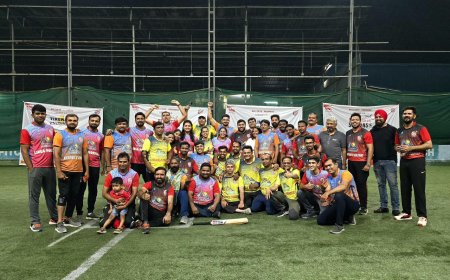 BNI BULLSEYE SCORES A SIX WITH BPL 3 CRICKET TOURNAMENT