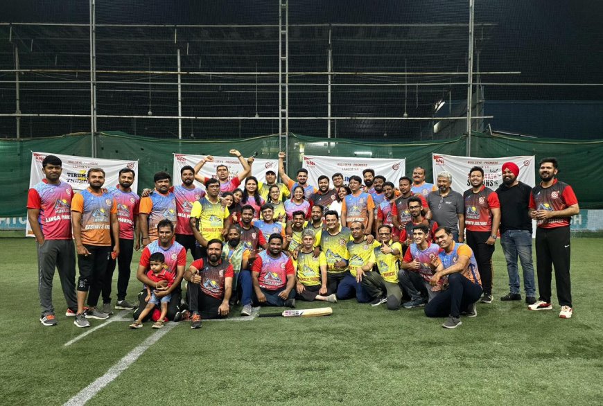 BNI BULLSEYE SCORES A SIX WITH BPL 3 CRICKET TOURNAMENT